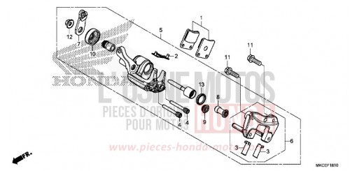 MACHOIRE DE FREIN DE PARKING GL1800DAK de 2019